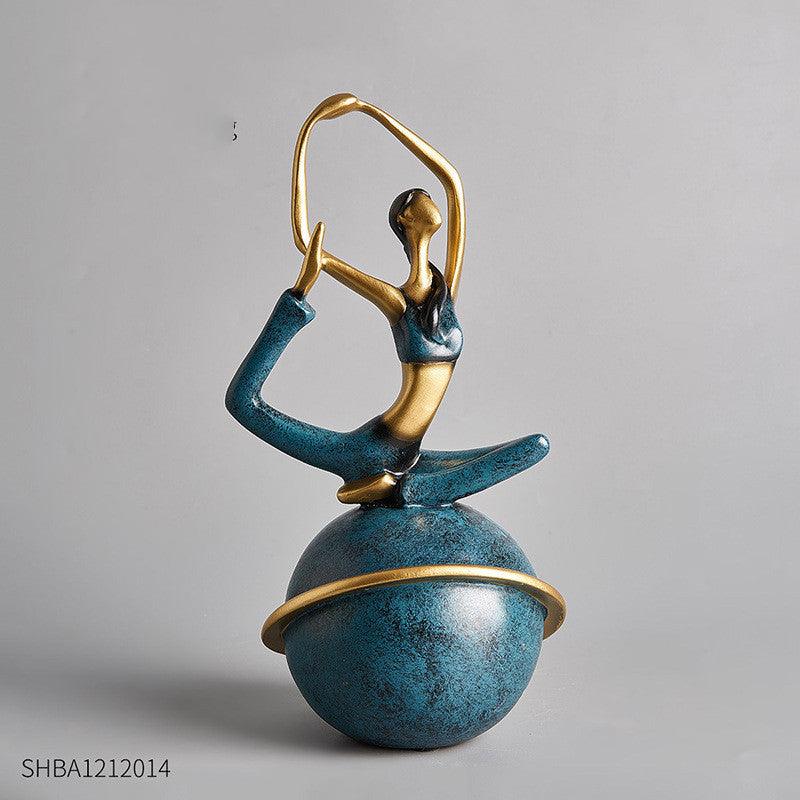Cute Girl Yoga Creative Living Room Small Ornaments Bedroom Room Layout Furnishings Living Room Wine Cabinet Home Decorations