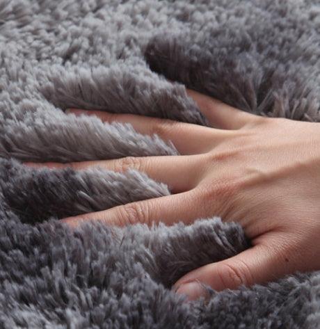 Simple Tie-dye Long Hair Rug