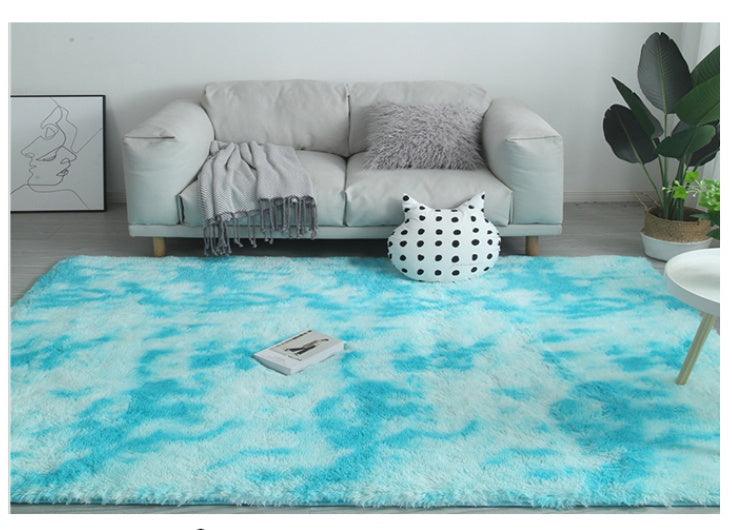 Simple Tie-dye Long Hair Rug
