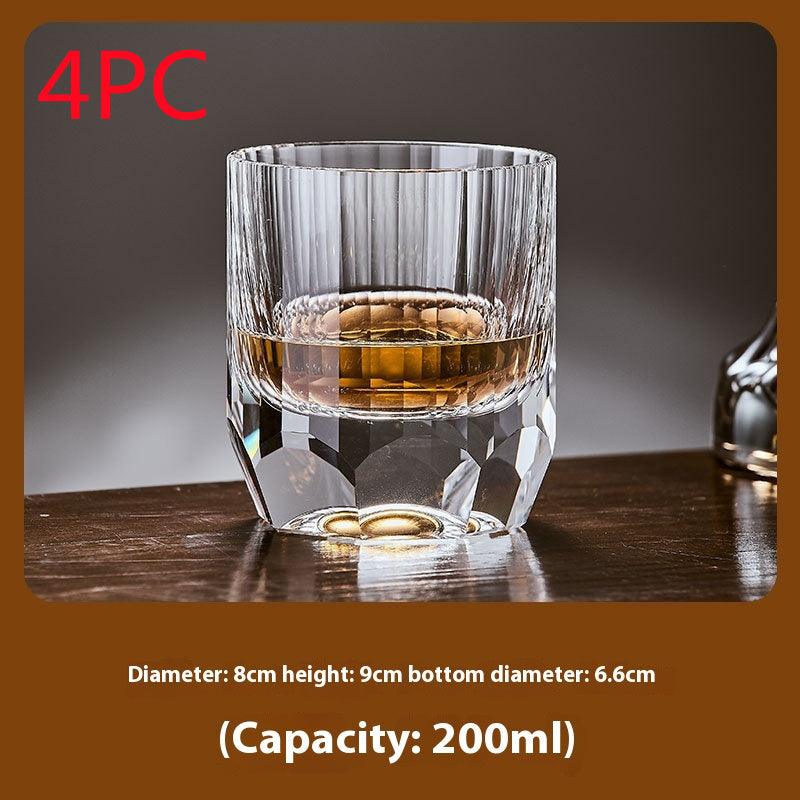 Hand Carved Whiskey Crystal Glasses