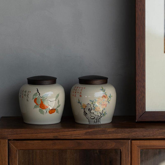 Porcelain Tea Storage Tank Storage Jar