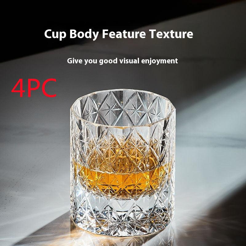 Hand Carved Whiskey Crystal Glasses
