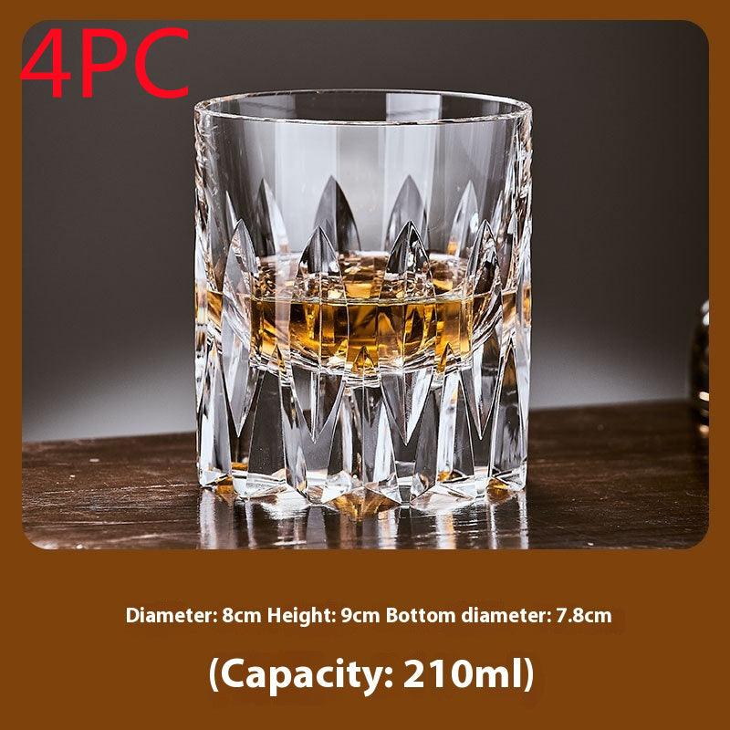Hand Carved Whiskey Crystal Glasses