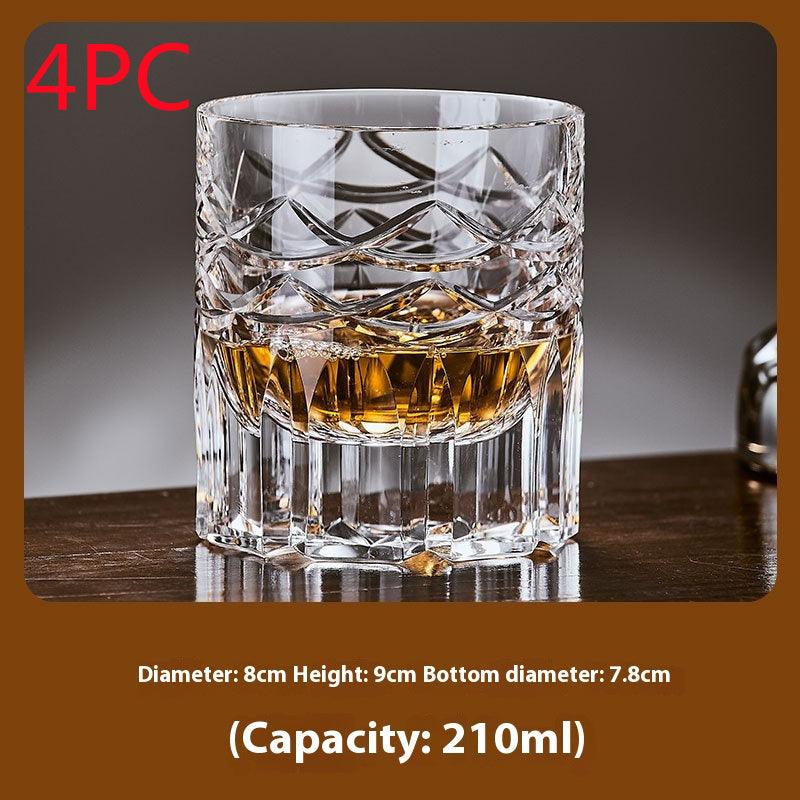 Hand Carved Whiskey Crystal Glasses