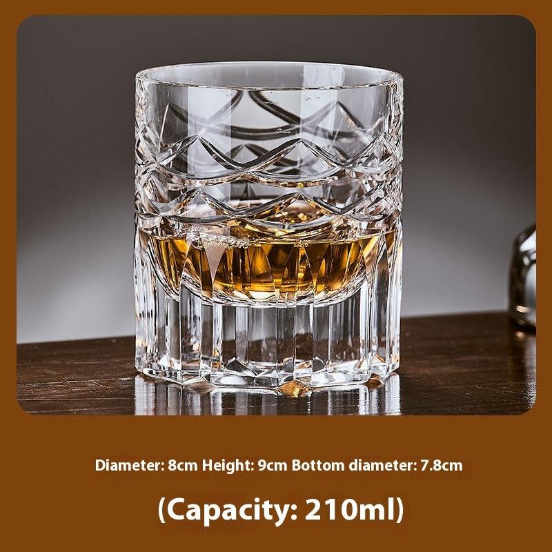 Hand Carved Whiskey Crystal Glasses